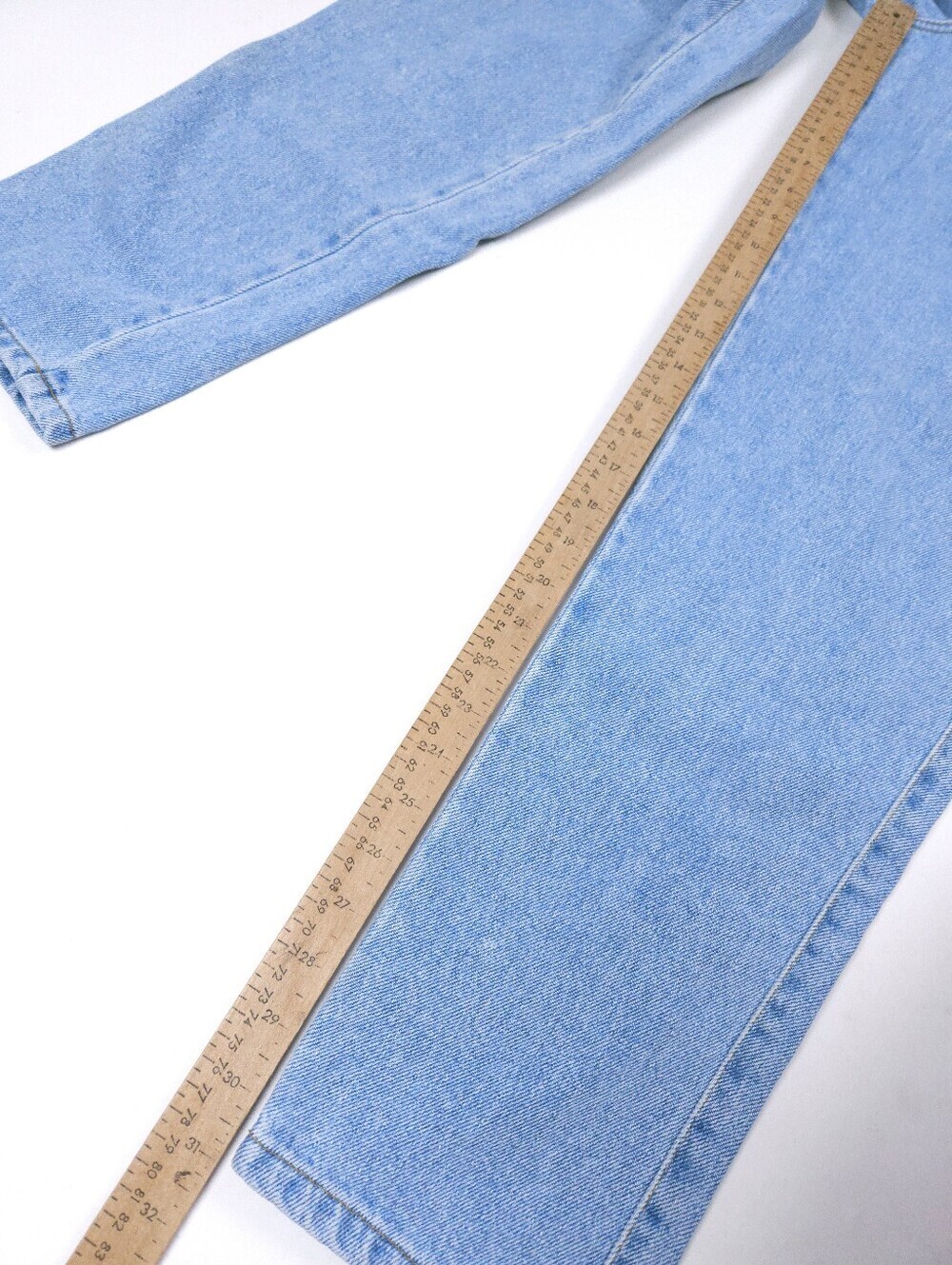 Sasson Vintage Blue Cotton Mom Jeans 90s Tapered High Waist 28x31 - Picture 7 of 14